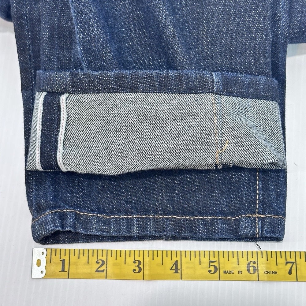 Neuw Mens Selvedge Denim Button Fly Italian Lou Slim 31 x 28 Medium Dark‎ Wash - Picture 8 of 8